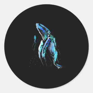 Adesivo Scuba Diver Humpback Baleia Nadando Presente