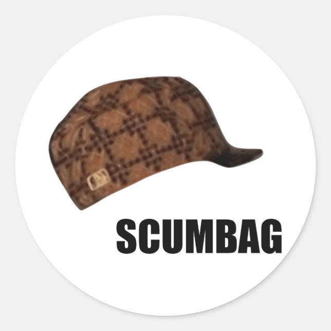 Adesivo Scumbag Steve Hat Meme (Frente)