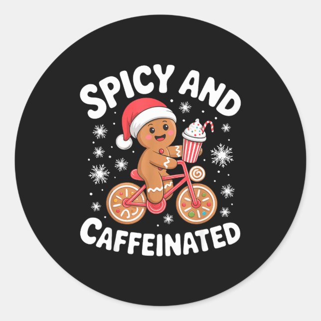 Adesivo Scy And Caffeinated Gingerbread Funny Coffee Chris (Frente)