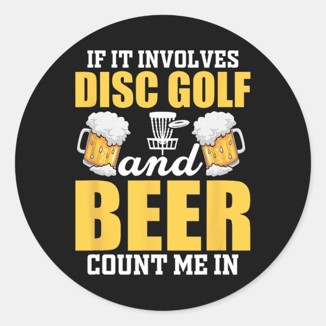 Adesivo Se Envolve Disc Golf E Cerveja Me Inclua (Frente)