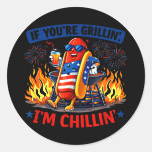 Adesivo Se grelhando chillin churrasco cachorro quente hum