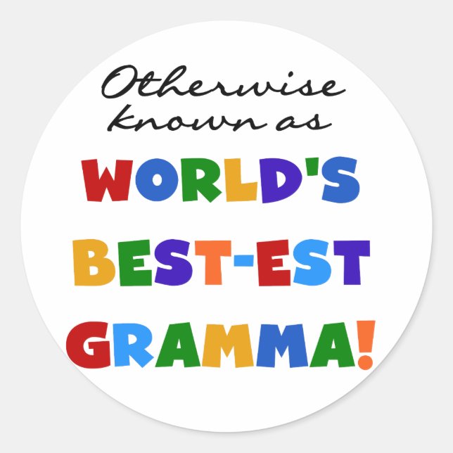 Adesivo Se não sabido como t-shirt do Melhor-est Gramma (Frente)