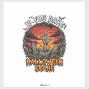Adesivo Se Você Ousar Decoração de Halloween Mão de Zumbi