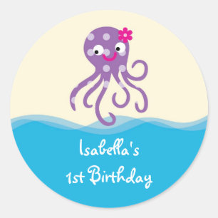 Adesivo Sea Creatures Girl Favor Sticker