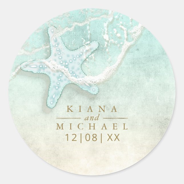 Adesivo Sea Foam Beach Wedding Starfish ID837 (Frente)
