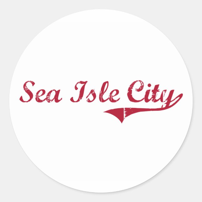 Adesivo Sea Isle City New Jersey Classic Design (Frente)