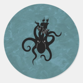 Adesivo Sea Monster Blue e Black Kraken