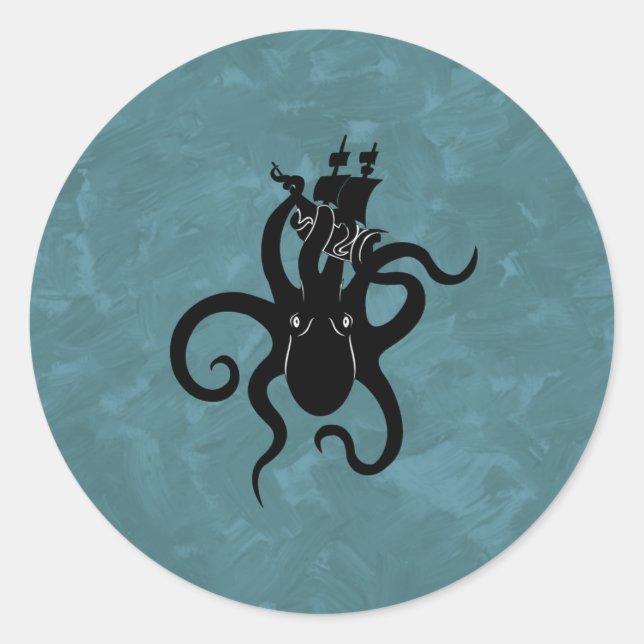 Adesivo Sea Monster Blue e Black Kraken (Frente)