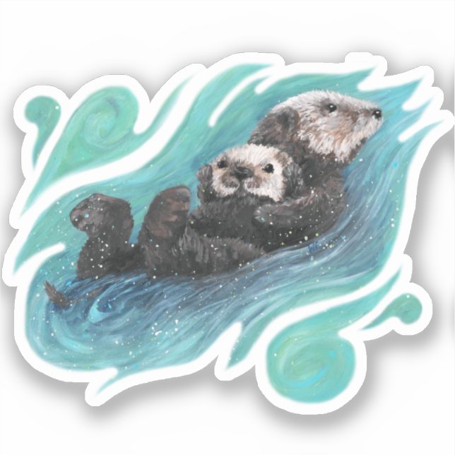 Adesivo Sea Otters Vinyl Sticker (Frente)