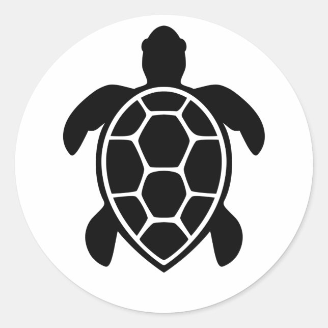 Adesivo Sea Turtle Silhouette Minimalist (Frente)