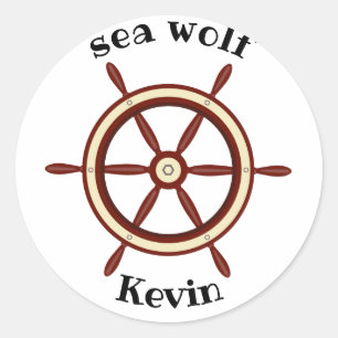 Adesivo "SEA WOLF", volante, personalizado