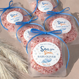 Adesivo Sea You Soon Coastal Bath Salt Gift Round Sticker