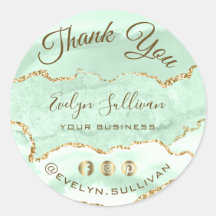 Seafoam Green Agate Obrigado