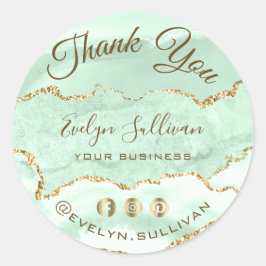 Adesivo Seafoam Green Agate Obrigado