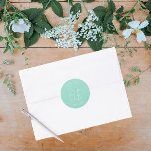 Adesivo Seafoam Stylized Wedding Salvar Data