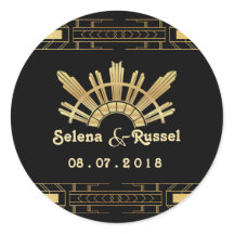 Seal de Casamento Deco de Beleza Clássica