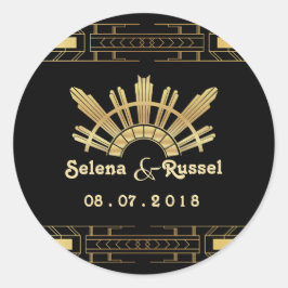 Adesivo Seal de Casamento Deco de Beleza Clássica