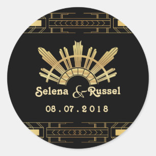 Adesivo Seal de Casamento Deco de Beleza Clássica