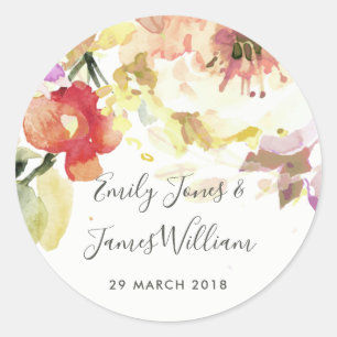 ADESIVO SEAL FLORAL DE ENVELOPE FLORAL DE PINOS DE PESCAS 