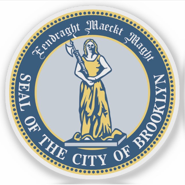 Adesivo Seal of Brooklyn, New York City, USA (Frente)