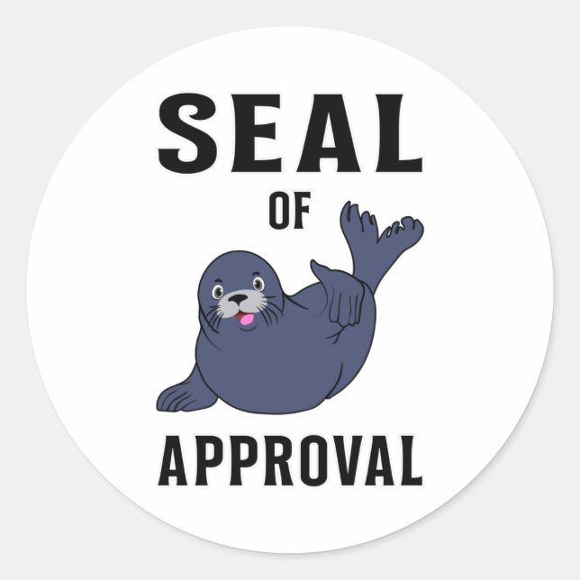 Adesivo Seal Sealife Animal Cute Sea Lion Seals Gift. (Frente)