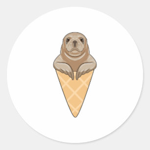 Adesivo Seal with Ice cream cone