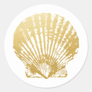 Adesivo Seashell Beach Weding Favor & Invitation Stickers