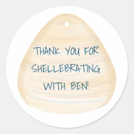 Adesivo Seashell Muito Obrigado Aos Pinheiros Do Tema Da P