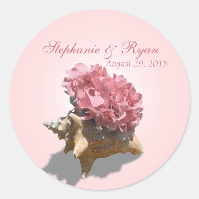 Adesivo Seashore Hydrangea rosa (Frente)