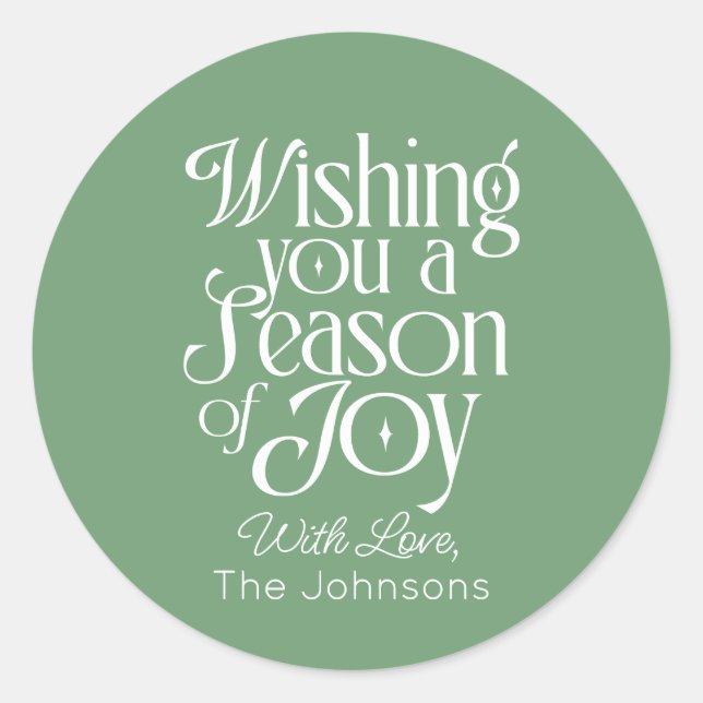 Adesivo Season of Joy Holiday Sticker Personalized (Frente)
