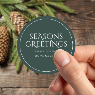 Adesivo Seasons saúda negócios modernos e elegantes verdes