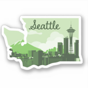 Adesivo Seattle Sticker Green