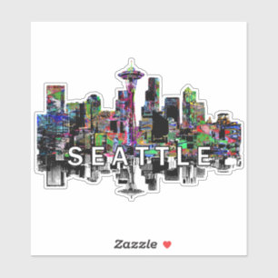 Adesivo Seattle, Washington em grafite