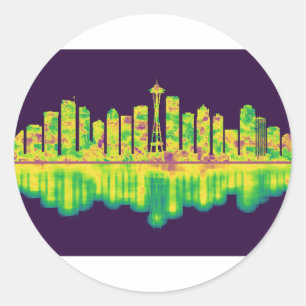 Adesivo Seattle Washington Skyline