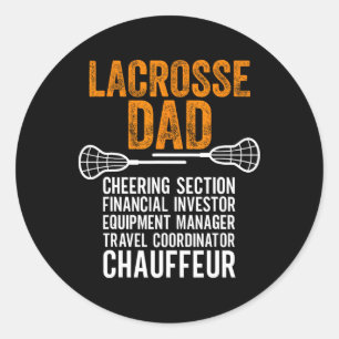 Adesivo Seção de Aplausos do jogador de Pai Lacrosse Engra