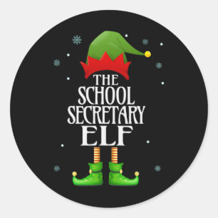 Adesivo Secretário da Escola Elf Xmas Funny Family Matando