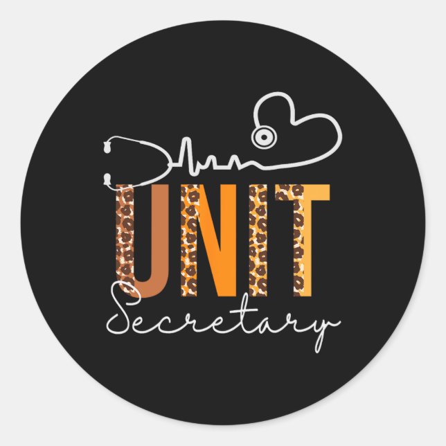 Adesivo Secretário de Unidade Leopard Heartbeat Apreciação (Frente)