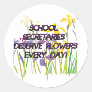ADESIVO SECRETÁRIOS MERECIMENTO FLOR DA ESCOLA