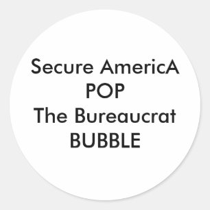Adesivo Secure AmericA POP O BUBBLE Bureaucrat