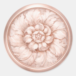 Adesivo Seda Rosa Vintage Olhar Embutido Barroco