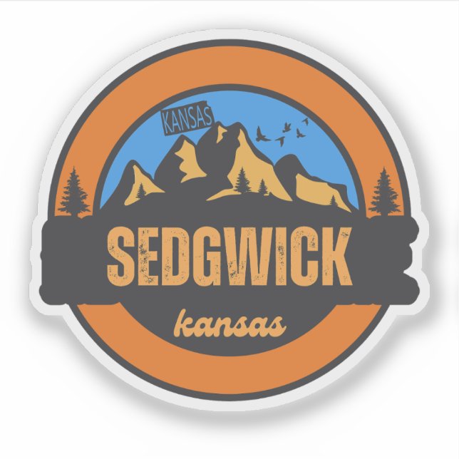 Adesivo Sedgwick, Kansas (Frente)