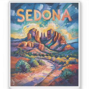 Adesivo Sedona Arizona Cathedral Rock Van Gogh Arte Vibran