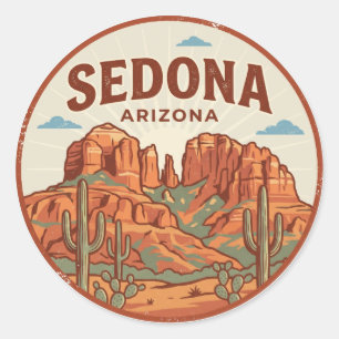 Adesivo Sedona Cacto Vintage Arizona