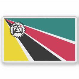 Adesivo Segunda bandeira de Moçambique (1975-1983)