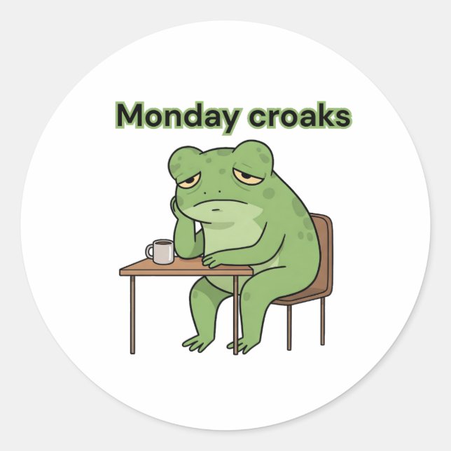Adesivo Segunda-feira Croaks (Frente)
