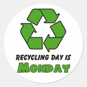 Adesivo Segunda-feira reciclar