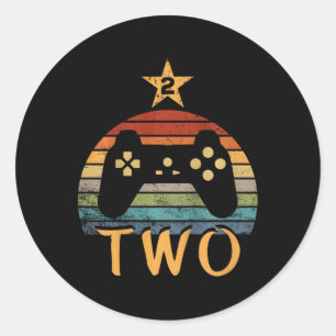 Adesivo Segunda segundo aniversário do Jogo de Vídeo de 2 