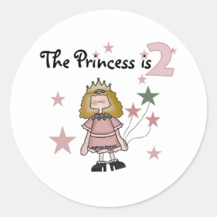 Adesivo Segundo aniversário da princesa