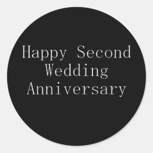 Adesivo Segundo aniversário de casamento feliz