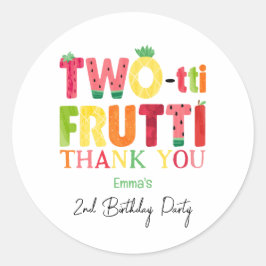 Adesivo Segundo aniversário De Fruta De Frutti Cutie Duas